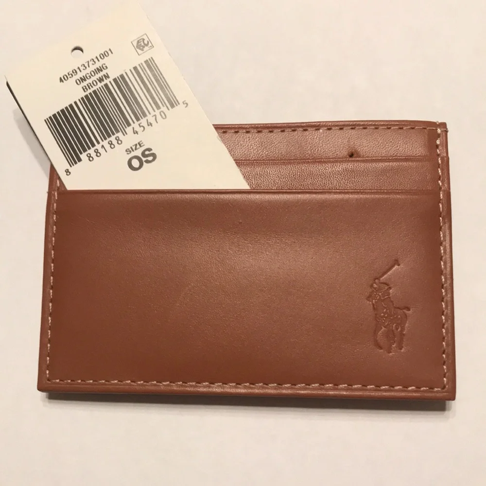 Polo Ralph Lauren Burnished Leather Card Case & Money Clip